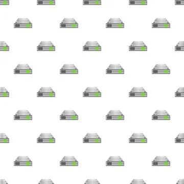 Hard drives seamless pattern for technology data storage Stockillustratie