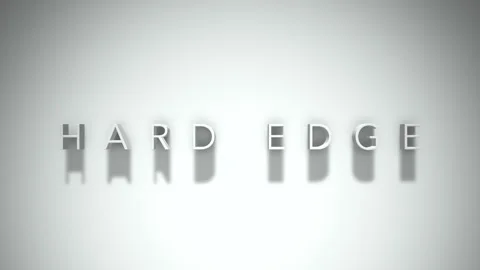 Hard edge 3D title animation with shadows on a white background Stock Footage 297266559