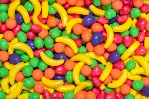 Hard fruit candy Stock Photos