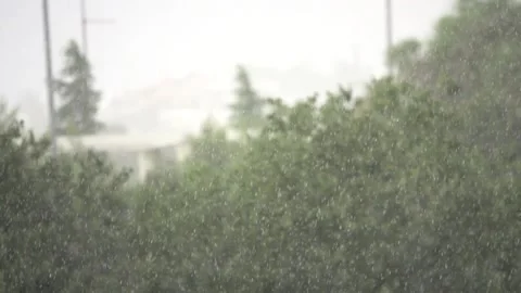 Hard Hard Raining Stock Footage 133239430