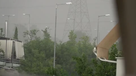 Hard Hard Raining Stock Footage 133240370