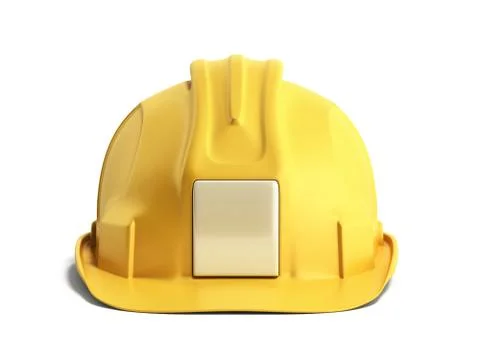 Hard hat background Construction tools 3d render on white Stock Illustration