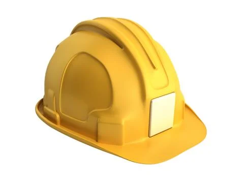 Hard hat background Construction tools 3d render on white no shadow Stock Illustration
