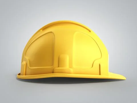 Hard hat background Construction tools 3d render on grey gradient 스톡 일러스트