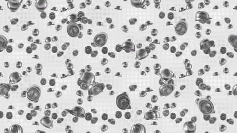 Hard Hat Construction loop tile falling with alpha. This 3d animation with Stock Footage 267265901