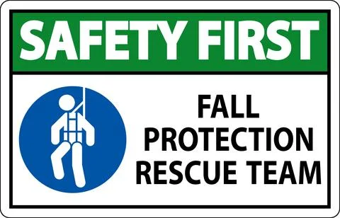 Hard Hat Decals, Safety First Fall Protection Rescue Team Stock Illustration
