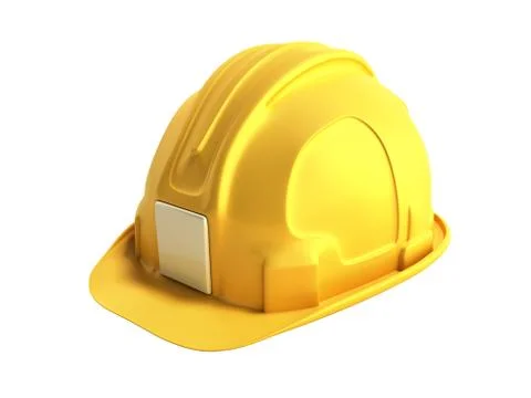 Hard hat helmet Construction tools 3d render on white no shadow Stock Illustration