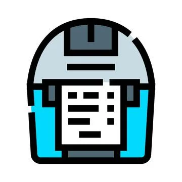 Hard hat icon for construction safety and engineering plan Stock Illustration