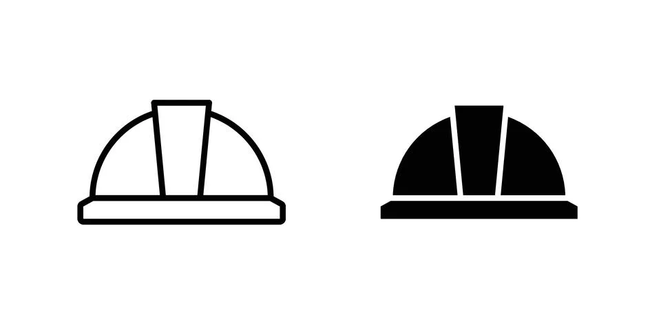 Hard hat icon for design projects and web UI Stock Illustration