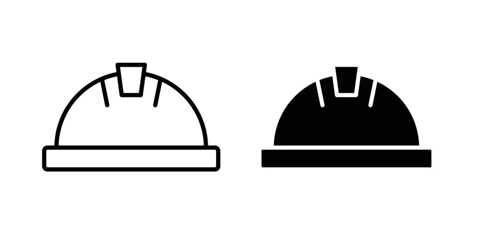 Hard hat icon vector, symbol, logo illustrations Stock Illustration