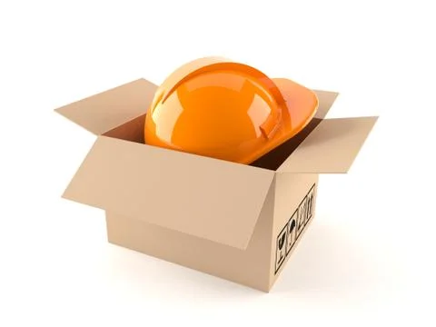 Hard hat inside box イラスト素材