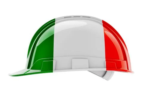 Hard hat with Irish flag, 3D rendering Stock Illustration