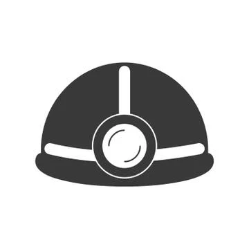Hard Hat With Light Icon Vector Illustrazione stock