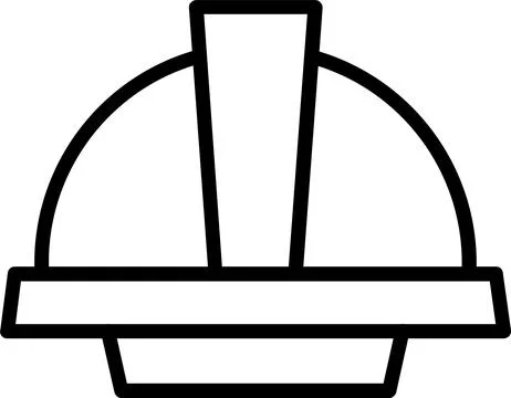 Hard Hat Line Icon Design Stock Illustration