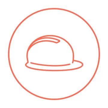 Hard hat line icon Stock Illustration