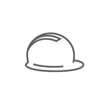 Hard hat line icon Stock Illustration