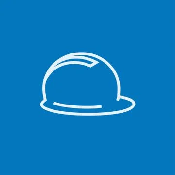 Hard hat line icon Stock Illustration