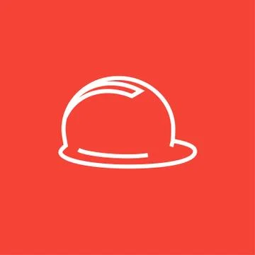 Hard hat line icon Stock Illustration