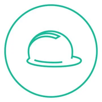 Hard hat line icon Stock Illustration