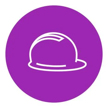Hard hat line icon Stock Illustration
