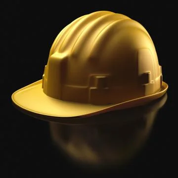 Hard Hat Over Black Stock Illustration
