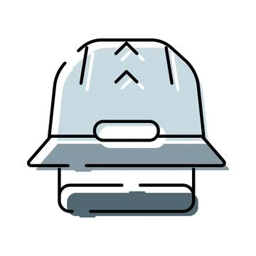 Hard hat safety equipment for worker protection Stock Illustration