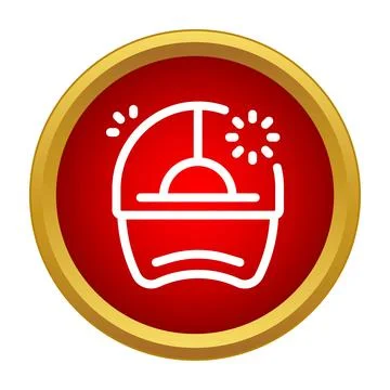 Hard hat safety icon for construction protection Stockillustratie