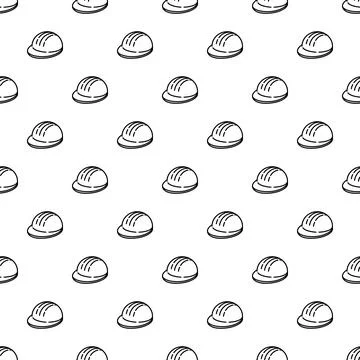 Hard hat safety seamless pattern protecting workers イラスト素材
