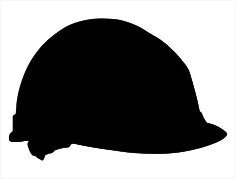 Hard hat silhouette vector art Stock Illustration