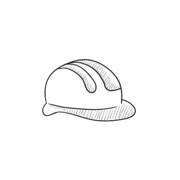 Hard hat sketch icon Stock Illustration