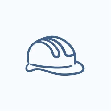 Hard hat sketch icon Stock Illustration