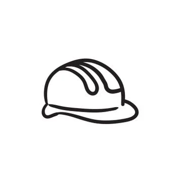 Hard hat sketch icon Stock Illustration