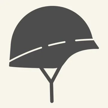 Hard hat solid icon. Helmet vector illustration isolated on white. Hat glyph Stock Illustration