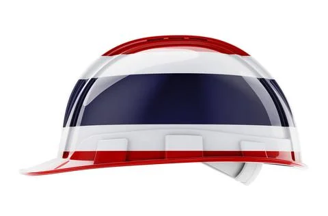 Hard hat with Thai flag, 3D rendering Hard hat with Thai flag, 3D renderin... Stock Photos