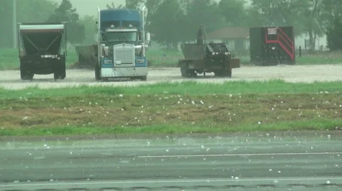 Hard Hitting Hail Stock Footage 54756020
