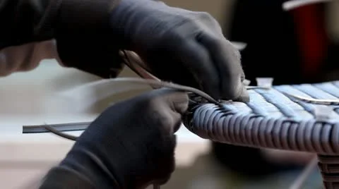 Hard knitting Stock Footage 20904316