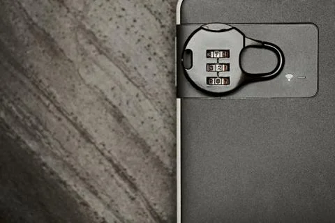 Hard lock as Information technology and data and internet protection symbol Stock Photos