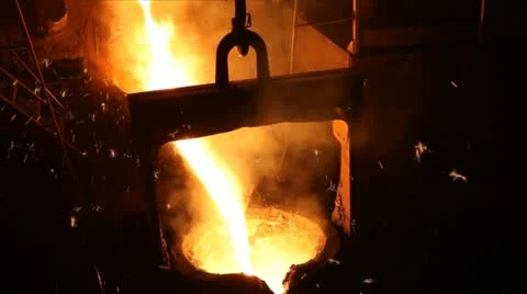 Hard, manual work in a foundry. Stock Footage 24649809