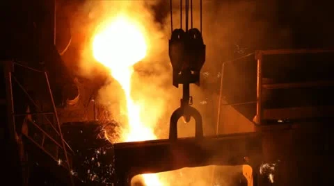 Hard, manual work in a foundry. Stock Footage 24649829