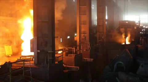 Hard, manual work in a foundry. Stock Footage 24649885