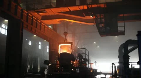 Hard, manual work in a foundry. Stock Footage 24649932