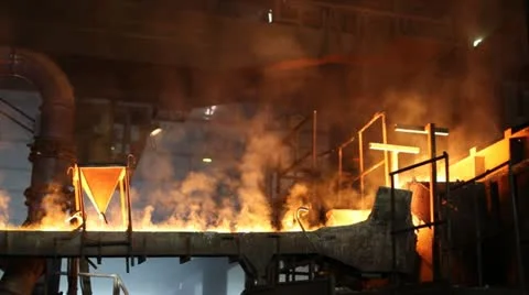 Hard, manual work in a foundry. Stock Footage 24650666