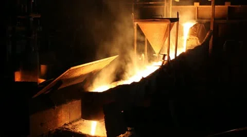 Hard, manual work in a foundry. Stock Footage 24650848