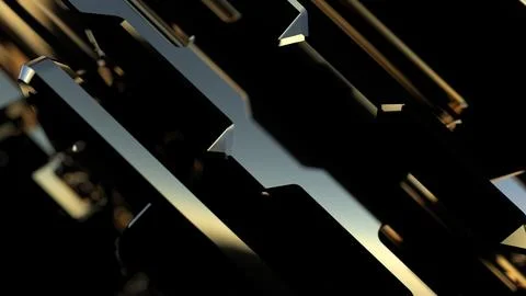 Hard Metallic Surface Illuminated By Light On A Black Background Stock Illustration