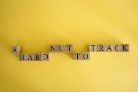 A hard nut to track statement. Success and competitors business concept. Stock Photos