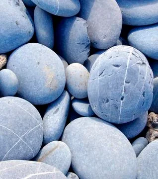 The hard pebbles closeup on the beach Stock Photos