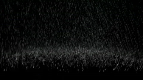 Hard rain with splashes - 3 clips Stock Footage