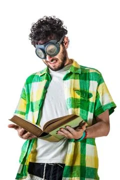 Hard reading Stock Photos
