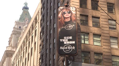 Hard Rock Cafe Billboard in New York NY Видео 32240832