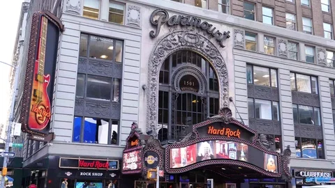 Hard rock cafe broadway Stock Footage 126599002